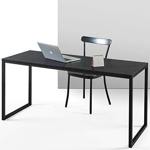 Zinus Jennifer Schreibtisch Tisch 160x61x74 cm - Metall und Holz Bürotisch - Mehrzwecktisch - Dunkelbraun von Zinus