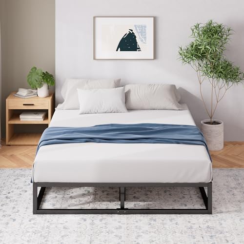 Zinus Joseph Bett 100x200 cm - Höhe 25 cm mit Stauraum unter dem Bett - Metall-Plattform-Bettgestell mit Holzlattenrost - Schwarz Zinus Joseph Bett 100x200 cm - Höhe 25 cm mit Stauraum unter dem Bett - Metall-Plattform-Bettgestell mit Holzlattenrost - Schwarz von Zinus