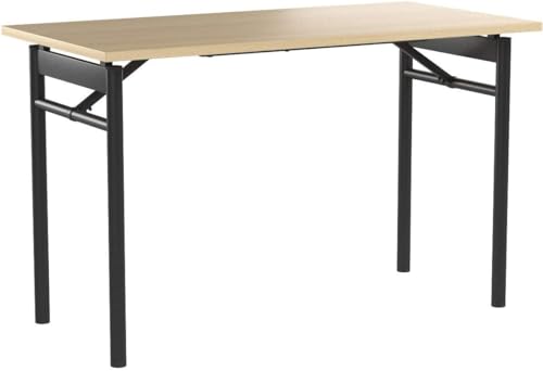 Zinus Mare Desk Table 119x60x74 cm - Metall und Holz Büro-Klapptisch - Mehrzweck-Klapptisch - Naturbraun und Schwarz von Zinus