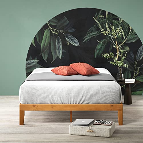 Zinus Alexia Bett 160x200 cm – Höhe Bettgestell 30 cm – Bettrahmen Plattform aus Holz mit Kopfteil – Rustic Pine Brown von Zinus