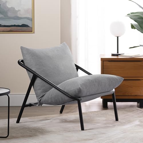 ZINUS Ada Sling Chair, Metall, hellgrau, 82cm L × 78cm W × 89.3cm H von Zinus