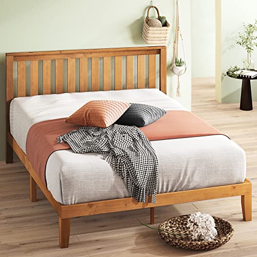 Zinus Alexia 12-Zoll-Holz-Plattformbett mit Kopfteil / Matratzenbasis/ Keine Boxspring erforderlich/ Stabiler Holzlattenrost/ Schnelle, einfache Montage/ 120 x 190 cm von Zinus