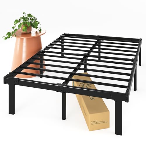 Zinus Caleb Bett 150 x 200 cm - Höhe 36 cm mit Stauraum unter dem Bett - Metall-Plattform-Bettrahmen - klappbarer Bettrahmen - Schwarz Zinus Caleb Bett 150 x 200 cm - Höhe 36 cm mit Stauraum unter dem Bett - Metall-Plattform-Bettrahmen - klappbarer Bettrahmen - Schwarz von Zinus