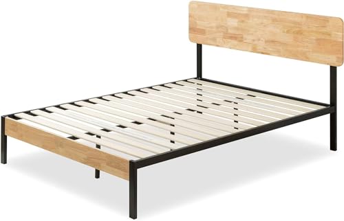 Zinus EU-HBPBB-14J Platform Bed with Wood Slat Support, Metal, Single von Zinus