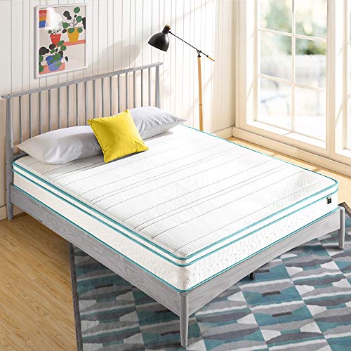 Zinus Hybrid-Federkernmatratze mit Memory-Schaum | Euro Top Taschenfederkernmatratze | Grüner Tee Schaum | 180 x 200 cm | Höhe 20 cm | Rollmatratze | Oeko-TEX Zertifiziert von Zinus