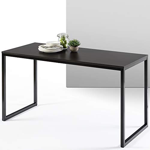 Zinus Jennifer Desk Tisch 140x61x73 cm - Metall und Holz Bürotisch - Mehrzwecktisch - Dunkles Espressobraun und Schwarz von Zinus