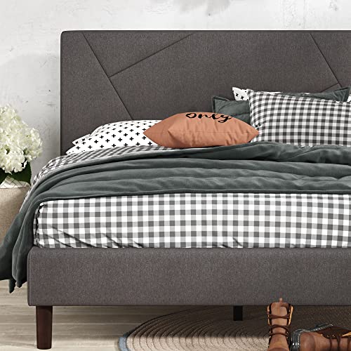 Zinus Judy Bed 90x200 cm - Höhe 35 cm - Gepolsterter Plattformbettrahmen mit Holzlattenrost - Grau Zinus Judy Bed 90x200 cm - Höhe 35 cm - Gepolsterter Plattformbettrahmen mit Holzlattenrost - Grau von Zinus