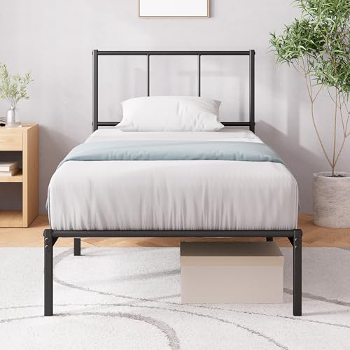 Zinus Justin Bett 200x90 cm – 35 cm hoch – Metallbettgestell mit Kopfteil – Metallbett mit Lattenrost – Kein Boxspringbett erforderlich – Freiraum unter dem Bett - Modernes Design – Schwarz Zinus Justin Bett 200x90 cm – 35 cm hoch – Metallbettgestell mit Kopfteil – Metallbett mit Lattenrost – Kein Boxspringbett erforderlich – Freiraum unter dem Bett - Modernes Design – Schwarz von Zinus