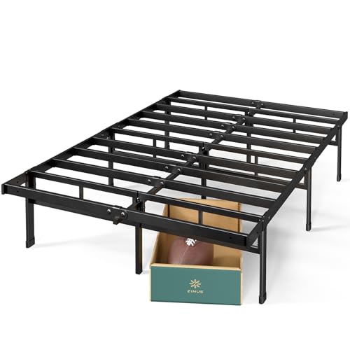 Zinus Justin Bett 140 x 190 cm – Bettgestell 36 cm hoch mit Stauraum unter dem Bett – Plattformbett aus Metall – Schwarz Zinus Justin Bett 140 x 190 cm – Bettgestell 36 cm hoch mit Stauraum unter dem Bett – Plattformbett aus Metall – Schwarz von Zinus