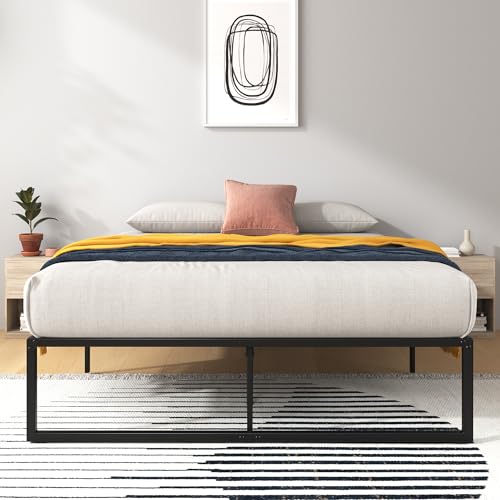 Zinus Lorelai Bett 140x200 cm - Höhe 36 cm mit Stauraum unter dem Bett - Metall Plattform Bettgestell - Schwarz Zinus Lorelai Bett 140x200 cm - Höhe 36 cm mit Stauraum unter dem Bett - Metall Plattform Bettgestell - Schwarz von Zinus