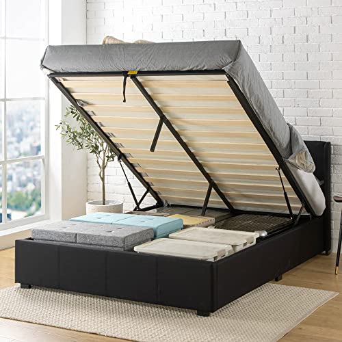 Zinus Maddon Bett 140 x 190 cm – Bettrahmen Höhe 31 cm mit Stauraum unter dem Bett – Ottoman Gas Lift Polsterbettrahmen mit Stauraum – Schwarz Zinus Maddon Bett 140 x 190 cm – Bettrahmen Höhe 31 cm mit Stauraum unter dem Bett – Ottoman Gas Lift Polsterbettrahmen mit Stauraum – Schwarz von Zinus