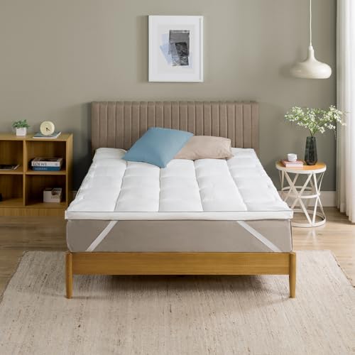 Zinus Mattress Topper, Polyester, Weiß, 190 x 140 cm von Zinus