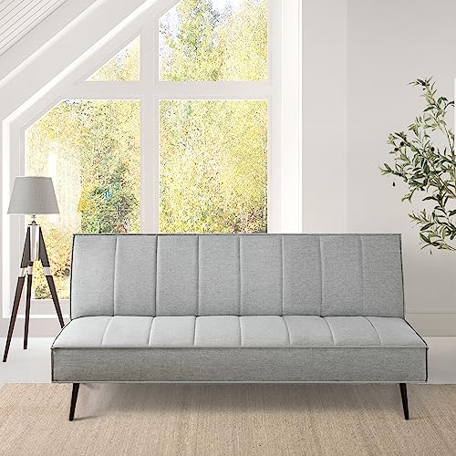 Zinus Quinn Clic Clac Schlafsofa - 2-in-1 Klappsofa - Geeignet für Gästezimmer und kleine Räume - Grau von Zinus