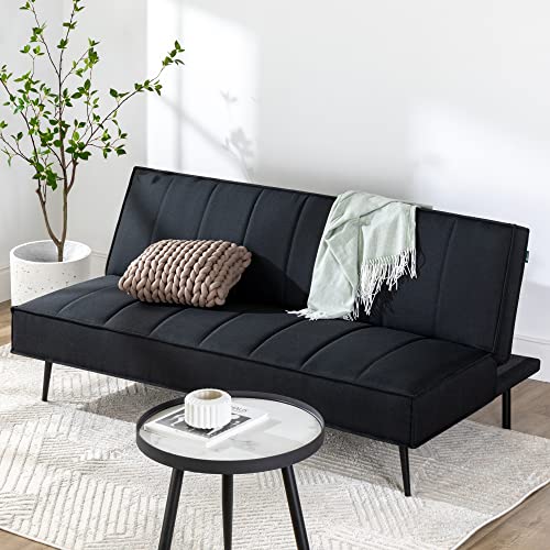 Zinus Quinn Clic Clac Schlafsofa - 2-in-1 Klappsofa - Geeignet für Gästezimmer und kleine Räume - Schwarz von Zinus