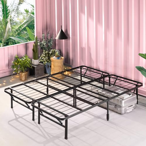 Zinus Shawn 35,5 cm SmartBase Plattform Bed Frame, Legierter Stahl, Schwarz, 160 x 200 cm von Zinus