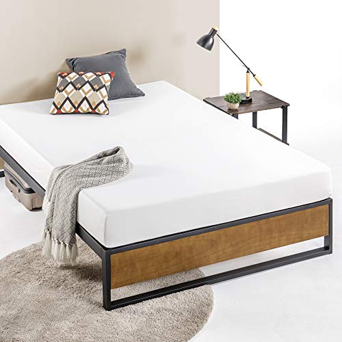 Zinus Suzanne Bett 140x190 cm – Höhe Bettgestell 36 cm – Bettgestell Plattform aus Bambus und Metall mit Lattenhalter aus Holz – Braun und Schwarz Zinus Suzanne Bett 140x190 cm – Höhe Bettgestell 36 cm – Bettgestell Plattform aus Bambus und Metall mit Lattenhalter aus Holz – Braun und Schwarz von Zinus