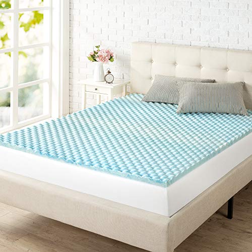 ZINUS 1.5 Inch Swirl Gel Cooling Memory Foam Mattress Topper, Cooling Airflow Design, CertiPUR-US Certified, Full von Zinus