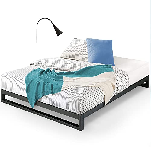 Zinus Trisha 7 Zoll Heavy Duty Low Profile Plattform Bed Frame, Metall Holz, Schwarz, 190 x 150 cm von Zinus