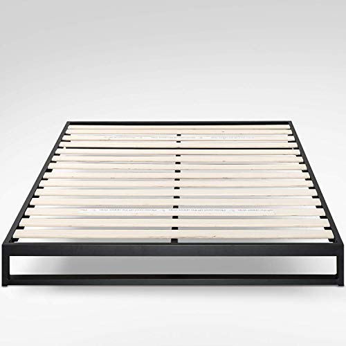 Zinus Trisha 7 Zoll Heavy Duty Low Profile Plattform Bed Frame, Metall Holz, Schwarz, 190 x 90 cm von Zinus