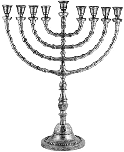 Zion Judaica Extra große traditionelle Chanukah-Menora mit Kerzen oder Ölbechern, antik aussehender Chanukka-Minorah, für Shul, Synago, Tempel, 53,3 cm hoch Zion Judaica Extra große traditionelle Chanukah-Menora mit Kerzen oder Ölbechern, antik aussehender Chanukka-Minorah, für Shul, Synago, Tempel, 53,3 cm hoch von Zion Judaica Ltd