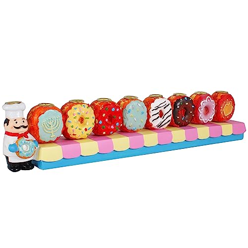 Zion Judaica Polyresin Donuts Menora von Zion Judaica Ltd