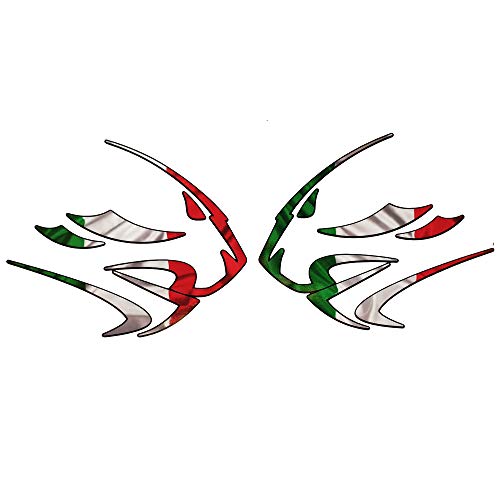 Italienisches Motorrad Löwen Köpfe italienische Flagge Design Grafik Aufkleber x 2 klein Italienisches Motorrad Löwen Köpfe italienische Flagge Design Grafik Aufkleber x 2 klein von Twisted Melon