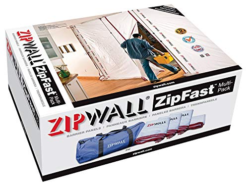 ZIPWALL ZFMP-PK4 ZipFast Mehrweg-Absperrplatten für Staubbarrieren, 4 Stück Wiederverwendbare Barriere, 4 Pack von ZipWall