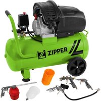 Zipper - Ol-geschmert air kompressor doppelzylinder +zubehor 50 lt zi-com50-2v510e von Zipper
