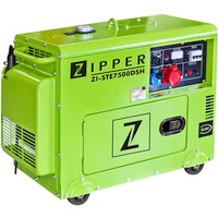 ZIPPER Stromerzeuger »ZI-STE7500DSH«, 6,5 kW, Tankvolumen: 14,5 l - gruen von Zipper