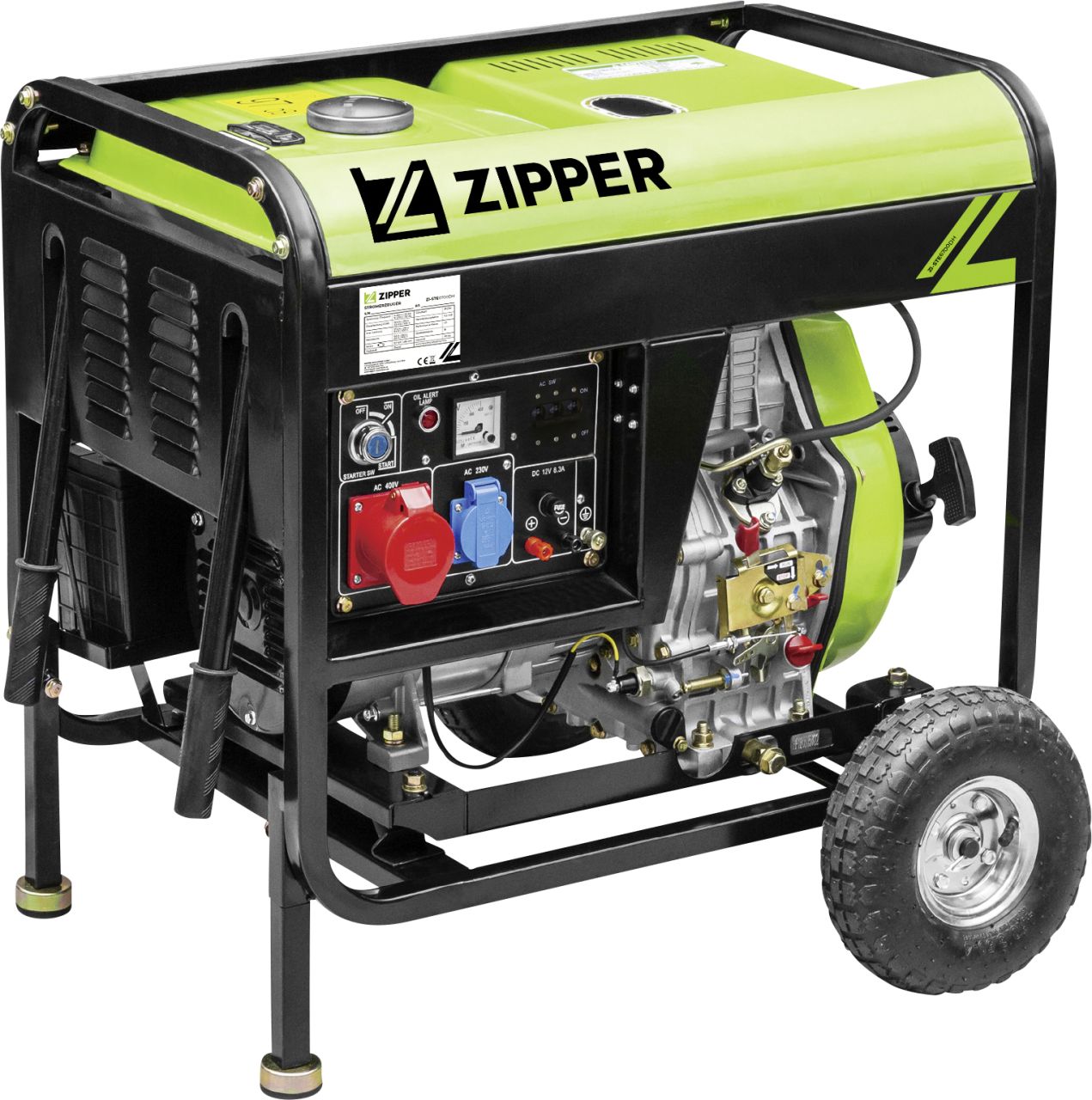 Zipper Diesel-Stromerzeuger ZI-STE6700DH 6500 W von Zipper