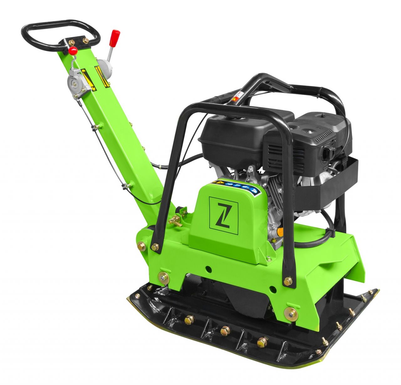 Zipper Rüttelplatte ZI-RPE160C inkl. Gummimatte und Fahrwerk von Zipper