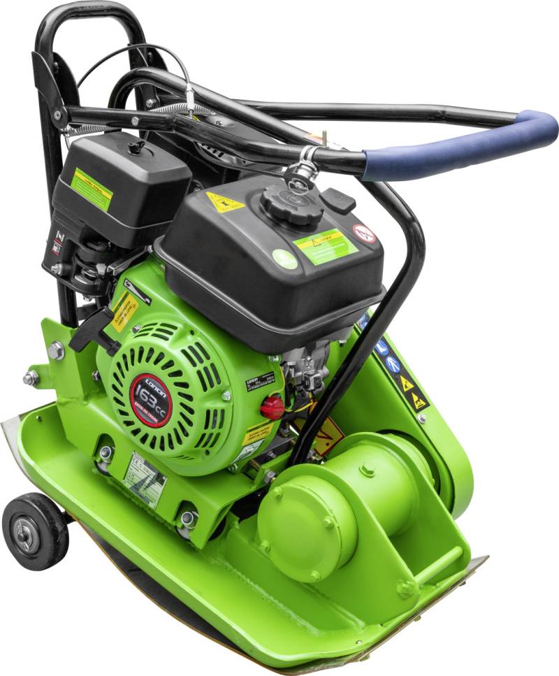 Zipper Rüttelplatte ZI-RPE60 inkl. Gummiplatte und Fahrwerk 4 kW von Zipper