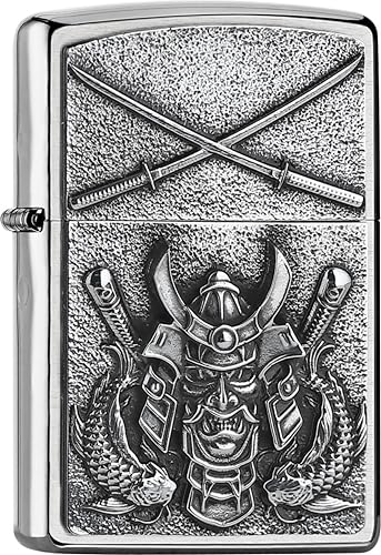 Chrom gebürstet Plakette Samurai 2007836 von Zippo