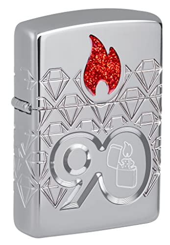 Original Zippo ZIPPO Armor Case 90th Anniversary Collectible 2022" 60006190 limitiert auf 3000 Stück, 8seitig tiefengraviert, mit Epoxy Glitter Inlay, in Geschenkbox von Zippo