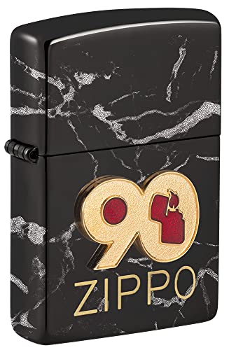 Zippo - 90th Anniversary Commemorative Lighter – Sturmfeuerzeug, nachfüllbar, in hochwertiger Geschenkbox, 49864, Black, One Size von Zippo