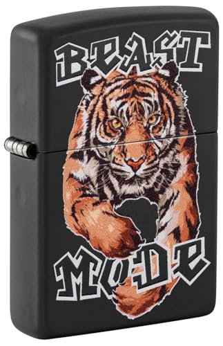 Zippo Sturmfeuerzeug - Modell Beast Mode - Black Matte Finish mit Color Image - Nachfüllbar - Wiederverwendbar - Windfestes Design - Geschenkbox - Made in USA von Zippo