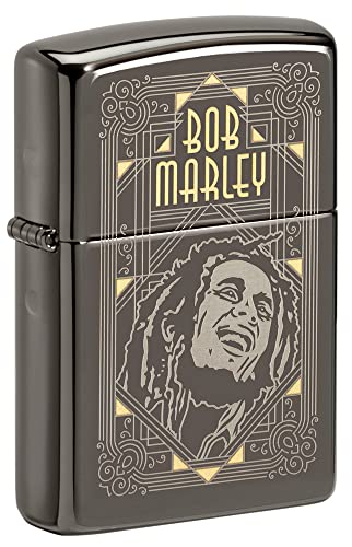 Zippo Sturmfeuerzeug - Bob Marley Design in Laser Two-Tone mit Black Ice Finish - Nachfüllbar - Wiederverwendbar - Windfestes Design - Geschenkbox - Made in USA von Zippo
