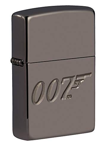 ZIPPO – Sturmfeuerzeug, James Bond 007, Deep Carve, Armor Black Ice, nachfüllbar, in hochwertiger Geschenkbox von Zippo