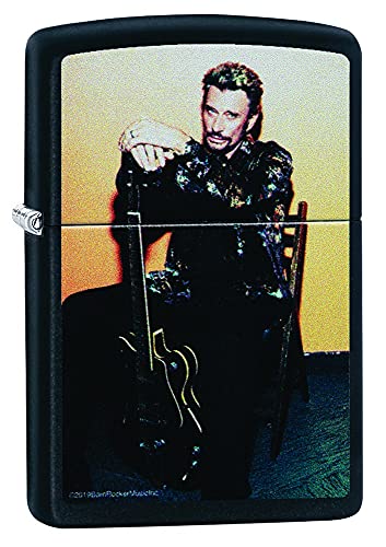 ZIPPO – Johnny Hallyday – Black Matte - Benzin Sturmfeuerzeug, nachfüllbar, in hochwertiger Geschenkbox von Zippo