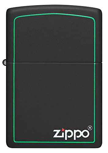 Zippo Sturmfeuerzeug - Modell Black & Green Classic - Black Matte Finish mit Color Image - Nachfüllbar - Wiederverwendbar - Windfestes Design - Made in USA Zippo Sturmfeuerzeug - Modell Black & Green Classic - Black Matte Finish mit Color Image - Nachfüllbar - Wiederverwendbar - Windfestes Design - Made in USA von Zippo