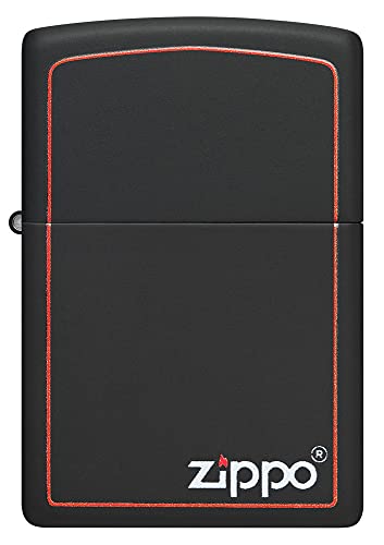 ZIPPO –– Klassisches Zippo Motiv in Schwarz und Rot – Black Matte – Color Image – Sturmfeuerzeug, nachfüllbar, in hochwertiger Geschenkbox von Zippo