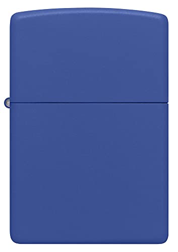 ZIPPO - Royal Blue Matte - nachfüllbares Sturmfeuerzeug in hochwertiger Geschenkbox (blau, Flammenmotiv graviert) von Zippo