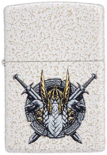 ZIPPO – Sturmfeuerzeug, Odin & Swords, Color Image, Mercury Glass, nachfüllbar, in hochwertiger Geschenkbox von Zippo