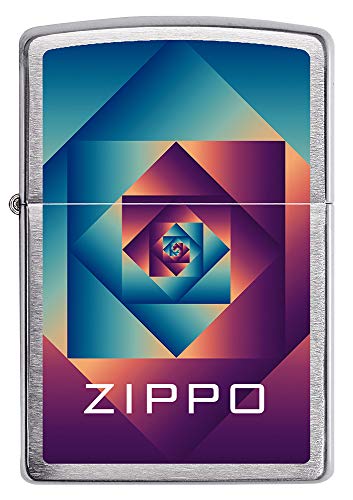 ZIPPO – Sturmfeuerzeug, Zippo "Patterns", Color Image, Chrome Brushed, nachfüllbar, in hochwertiger Geschenkbox von Zippo
