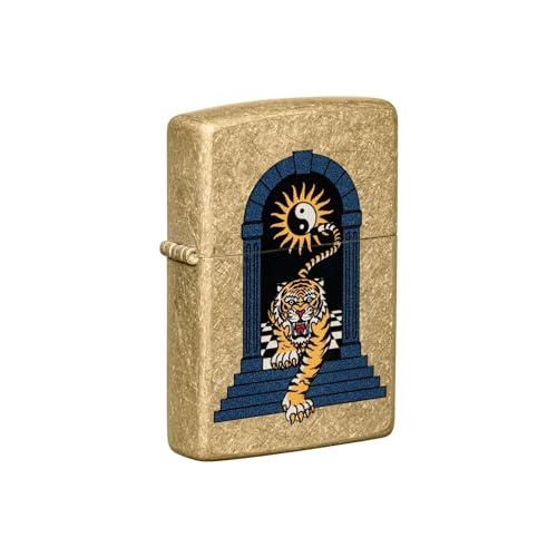 ZIPPO - Tiger Tattoo Design Color Image - nachfüllbares Sturmfeuerzeug in hochwertiger Geschenkbox von Zippo