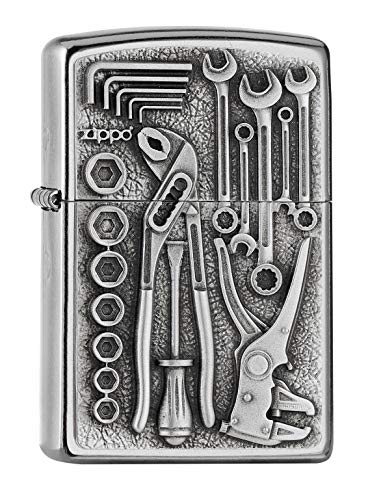 ZIPPO 2007114 – Sturmfeuerzeug, Toolbox, Emblem Attached, StreetChrome,nachfüllbar,inhochwertigerGeschenkbox von Zippo