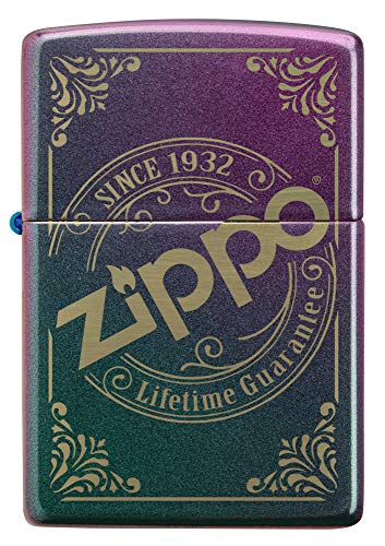 ZIPPO – Sturmfeuerzeug, Zippo Logo, Laser Engraved, Iridescent, nachfüllbar, in hochwertiger Geschenkbox von Zippo
