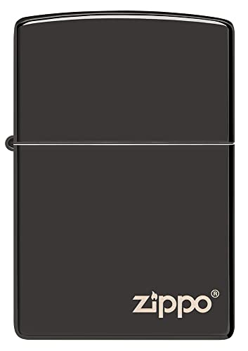 ZIPPO –– Zippo Logo – High Polish Black – Laser Engrave – Sturmfeuerzeug, nachfüllbar, in hochwertiger Geschenkbox, Einheitsgröße, 237-095131 von Zippo