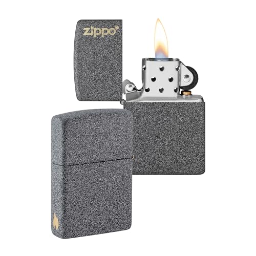 Zippo Sturmfeuerzeug - Iron Stone mit Logo & seitlicher Flammengravur - Nachfüllbar - Wiederverwendbar - Windfestes Design - Geschenkbox - Made in USA - Amazon Exclusive Zippo Sturmfeuerzeug - Iron Stone mit Logo & seitlicher Flammengravur - Nachfüllbar - Wiederverwendbar - Windfestes Design - Geschenkbox - Made in USA - Amazon Exclusive von Zippo