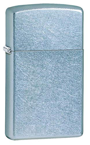 Zippo Feuerzeug 60001160 Street Chrome Slim Benzinfeuerzeug, Messing von Zippo